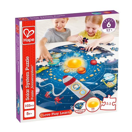 Puzzle sistemul solar, +5 ani, Hape