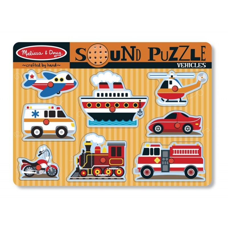 Puzzle cu sunete vehicule, Melissa and Doug