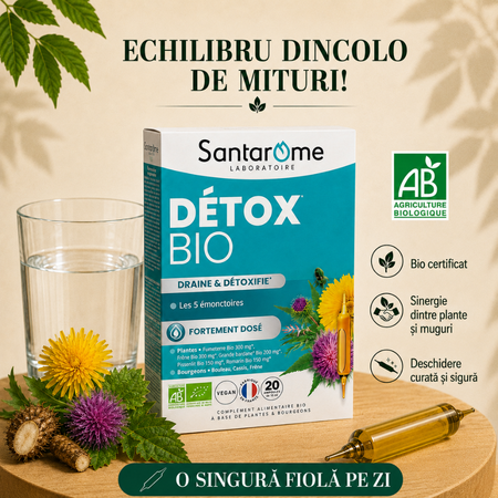 Detox Bio, 20 fiole x 10 ml, Santarome 806634