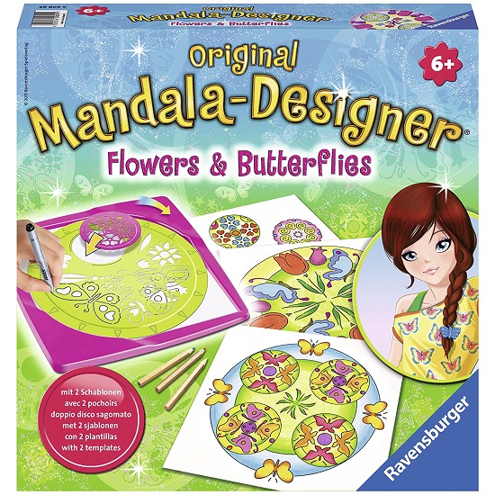 Set de creatie mandala flori si fluturi, +6 ani, Ravensburger