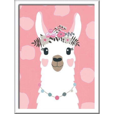 Pictura pe numere Creart, Lama, +7 ani, Ravensburger 513035