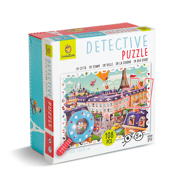 Puzzle Orasul Detective, +5 ani, 108 piese, Ludattica