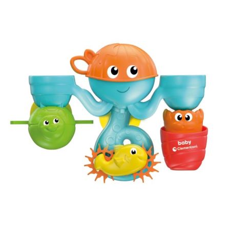 Jucarie de baie caracatita, Baby, +10 luni, Clementoni 477605