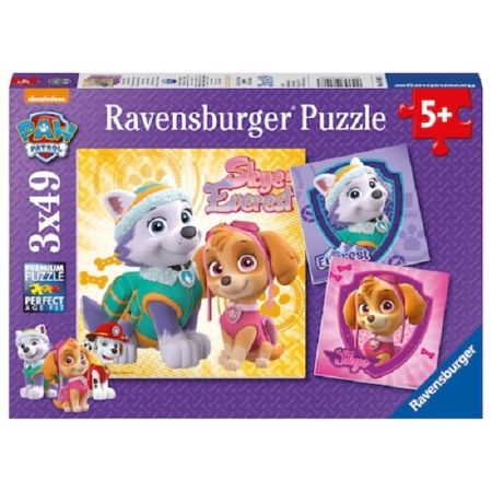 Puzzle patrula catelusilor, 3x49 piese