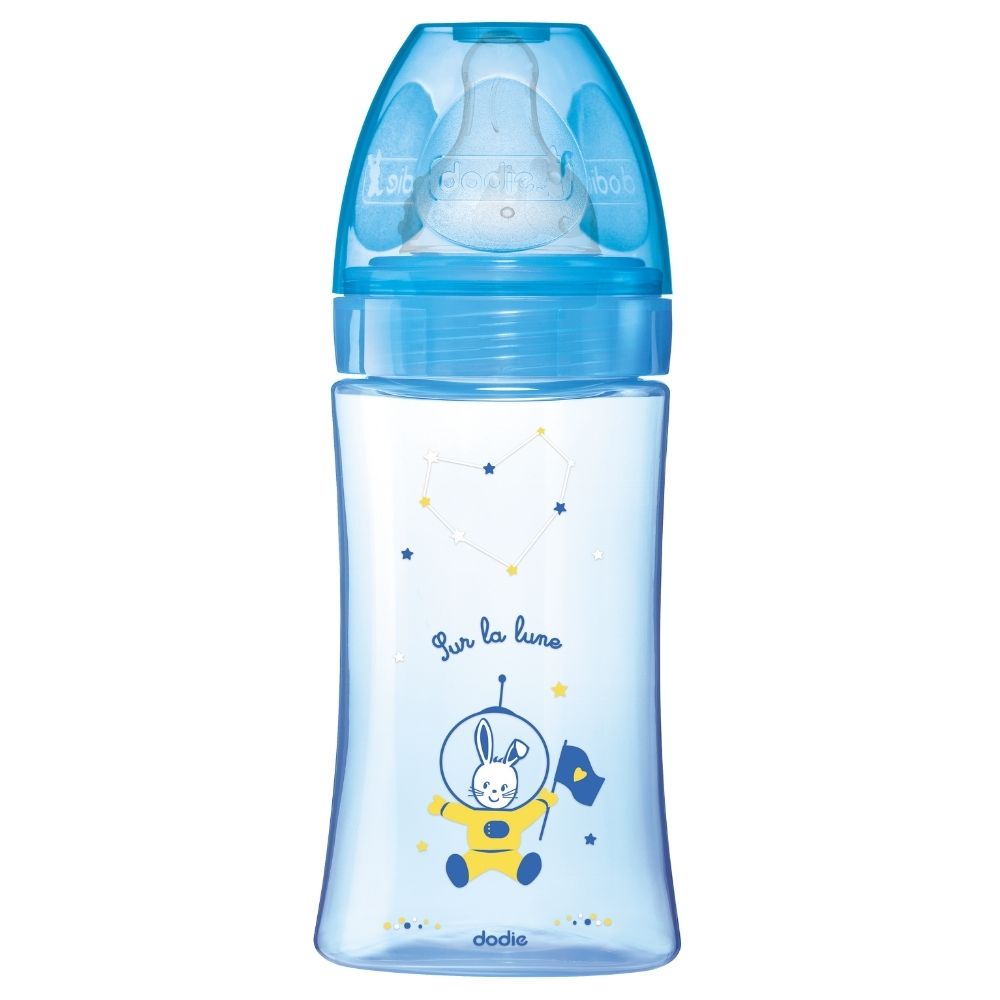 Biberon pentru initiere anti-colici, Cosmonaut, 270 ml, 0-6 luni, Dodie