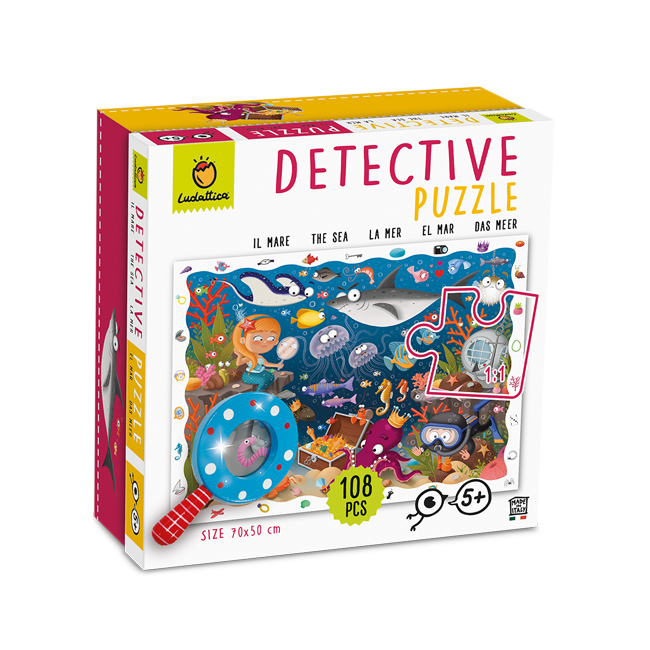 Puzzle Marea Detective, +5 ani, 108 piese, Ludattica