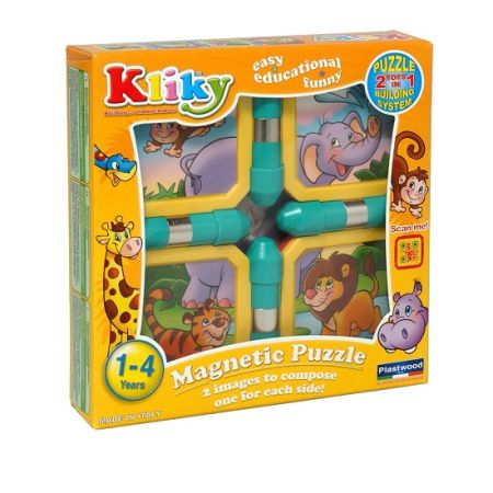 Puzzle magnetic animale safari, +1 an