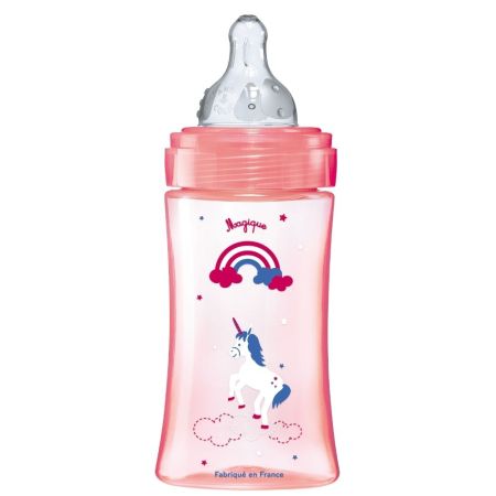 Biberon pentru initiere anti-colici, Unicorn, 270 ml, 0-6 luni, Dodie 477646