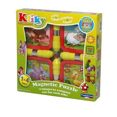 Kliky puzzle magnetic animale de la ferma