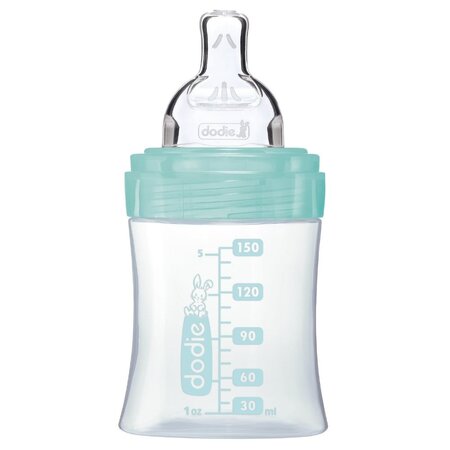 Biberon cu functie senzoriala si tetina plata anti-colici, Aer, 0-6 luni, 150 ml, Debit 1, Dodie 477777