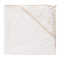 Prosop cu gluga bumbac organic Swan Pale Peach, 75x75cm, Fresk