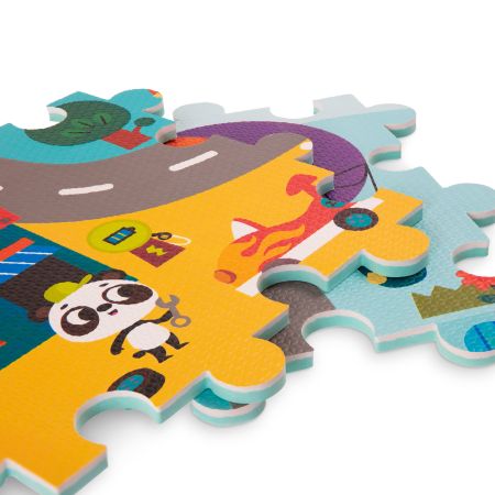 Covoras puzzle Orasul Fanteziilor, +3 ani, 12 piese, BToys 768247
