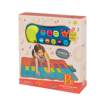 Covoras muzical pentru dans forma pian, 3 ani+, 135 x 85 cm, BToys 768227
