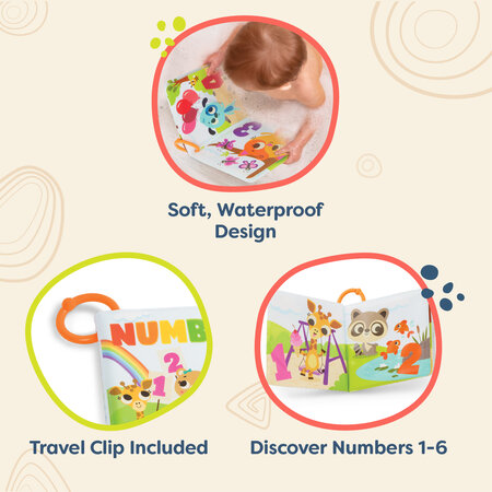Carte educativa de baie Numerele, +6 luni, BToys 767989
