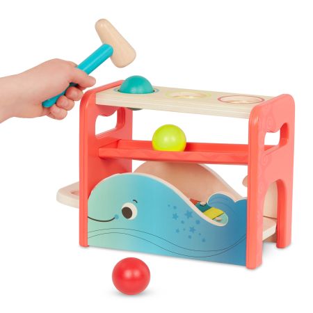 Banc cu ciocan, bile si xilofon din lemn, +12 luni, BToys 767861