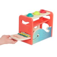 Banc cu ciocan, bile si xilofon din lemn, +12 luni, BToys