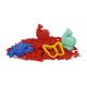 Nisip kinetic Fun Sand rosu si 3 unelte de modelat, +3 ani, 350gr, Crafy 477863