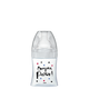 Biberon din sticla cu functie senzoriala si tetina plata anti-colici Debit 1 Paris, 0-6 luni, 150 ml, Dodie 533533