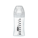 Biberon din sticla cu functie senzoriala si tetina plata anti-colici Debit 2 Londra, 0-6 luni, 270 ml, Dodie 533514