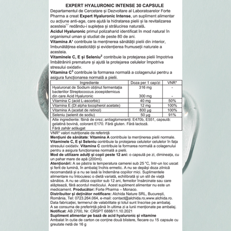Expert Hyaluronic Intense, 300 mg, 30 capsule, Forte Pharma 765934