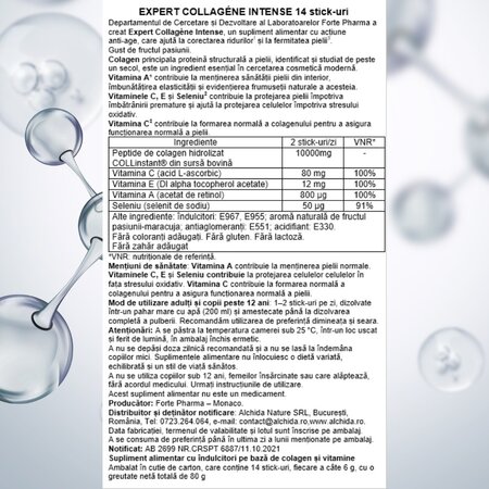 Expert Collagen Intense, 10000mg, 14 plicuri, Forte Pharma 767975