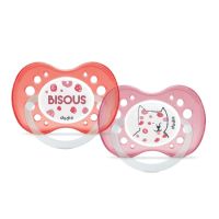 Set 2 Suzete Anatomice pentru Fete, Animale amuzante, Diverse Modele, +18 luni, Dodie