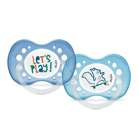 Set 2 Suzete Anatomice pentru Baieti, Animale amuzante, Diverse Modele, +18 luni, Dodie 478211