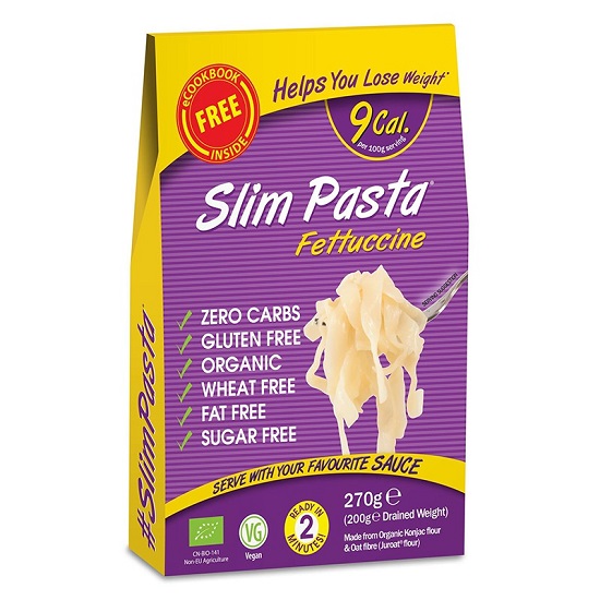 Fettucini Bio din konjac, 270 g, Slim Pasta