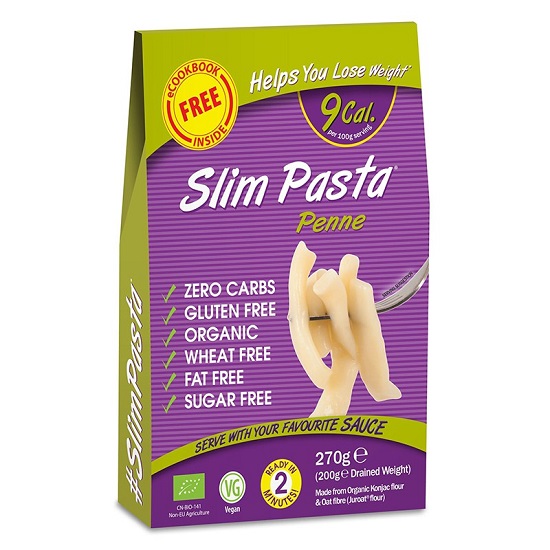 Penne Bio din faina de konjac, 270g, Slim Pasta