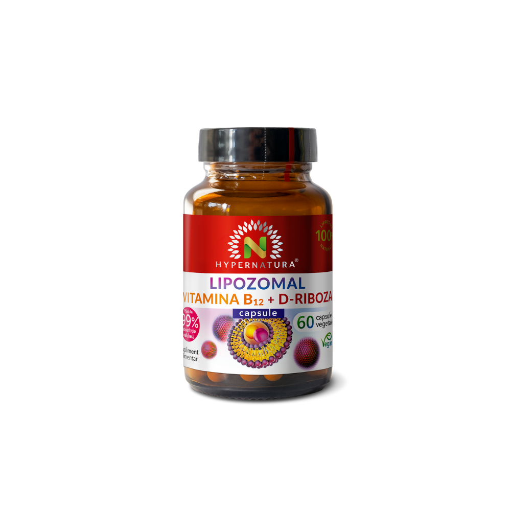 Vitamina B12 lipozomala + D-Riboza, 60 capsule vegetale, Hypernatura