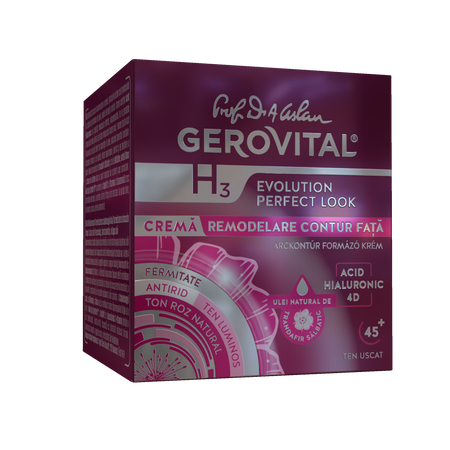 Crema remodelare contur fata, 50 ml, H3 Evolutionm Gerovital