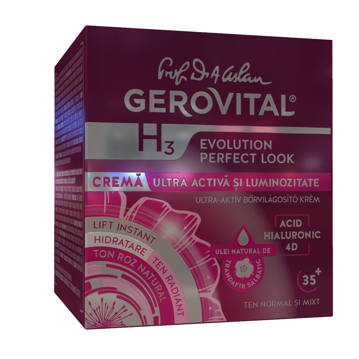 Crema ultra activa si luminozitate, 50 ml, H3 Evolution, Gerovital