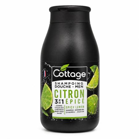 Sampon si gel de dus pentru barbati Spicy Lemon, 250 ml, Cottage