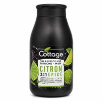 Sampon si gel de dus pentru barbati Spicy Lemon, 250 ml, Cottage