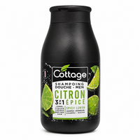 Sampon si gel de dus pentru barbati Spicy Lemon, 250 ml, Cottage