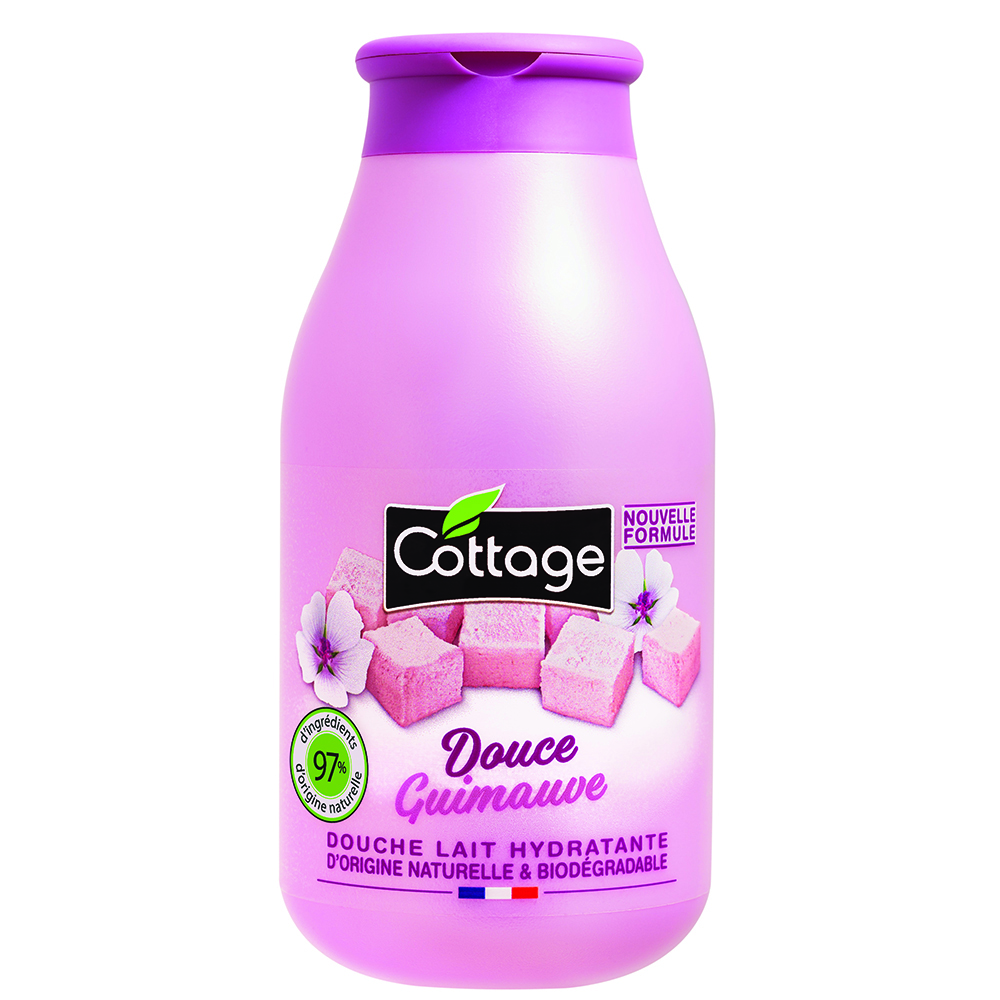 Gel de dus hidratant cu lapte si extract de nalba, 250 ml, Cottage