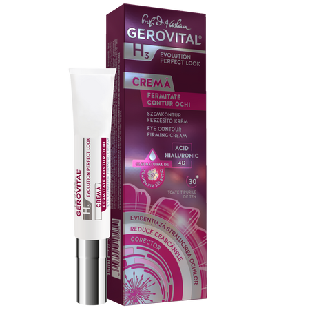 Crema pentru fermitate contur ochi, H3 Evolution, 15 ml, Gerovital