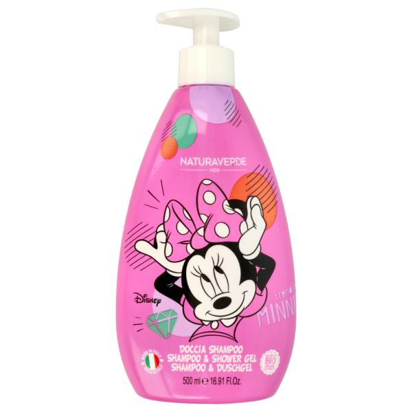 Gel de dus si sampon cu aroma de capsune Miss Minnie, 500 ml, Naturaverde