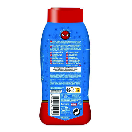 Sampon si gel de dus pentru copii, Spiderman, +3 ani, 250 ml, Naturaverde 694867