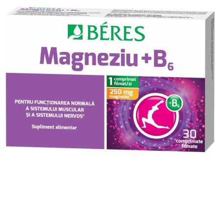 Magneziu + B6, 30 comprimate filmate, Beres