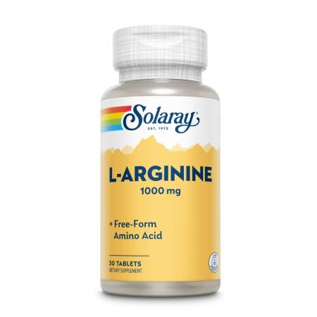 L-Arginine, 1000 mg, 30 tablete, Solaray