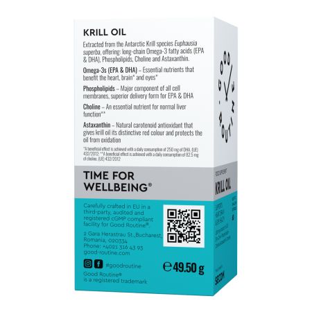 Krill Oil, 60 capsule moi, Good Routine 777198