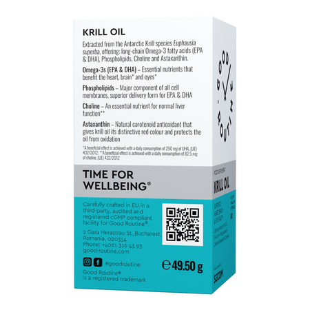 Krill Oil, 60 capsule moi, Good Routine 777198