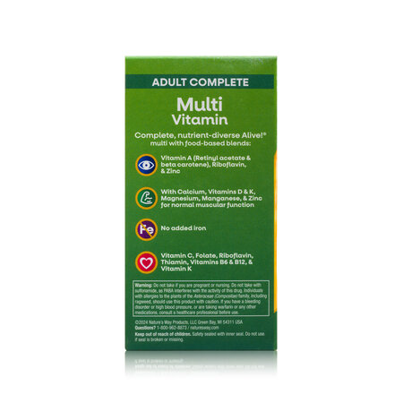 Alive Multi Vitamin Adult Complete, 30 tablete, Natures Way 776239