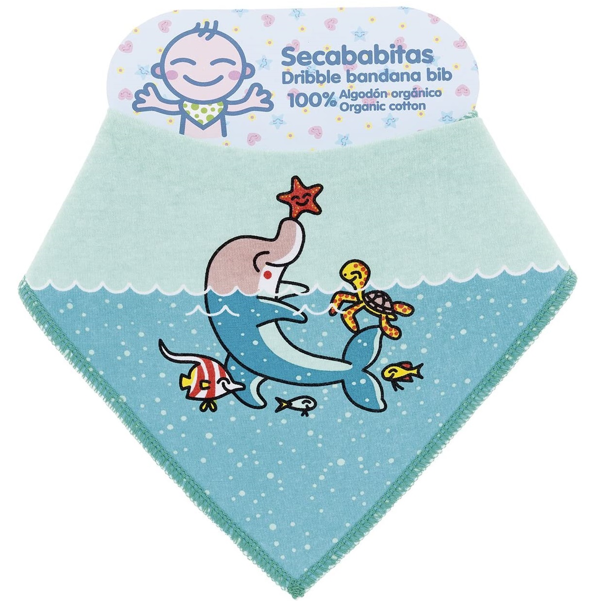 Baveta bandana delfin, Laken