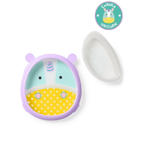 Set Farfurie si Bol Smart  Zoo - Unicorn, +6 luni, Skip Hop    