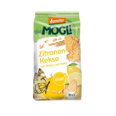 Biscuiti Bio cu lamaie, 125g, Mogli