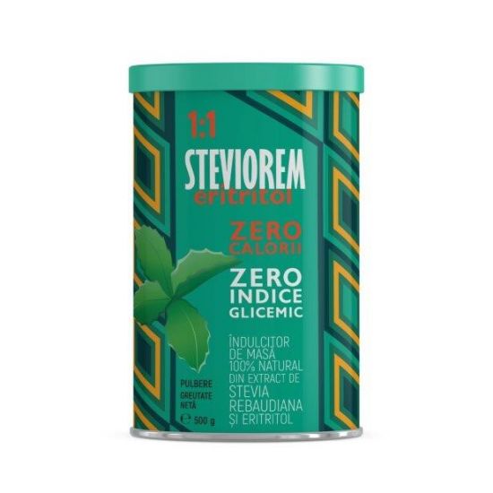 Steviorem eritritol 1-1 pulbere, 500g, Remedia