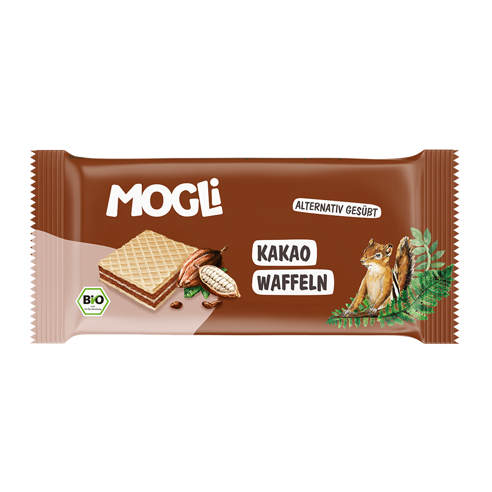 Napolitane Bio cu cacao, 15 g, Mogli