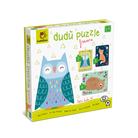 Dudu Puzzle in rama, animalele din padure, +2 ani, Ludattica 480547